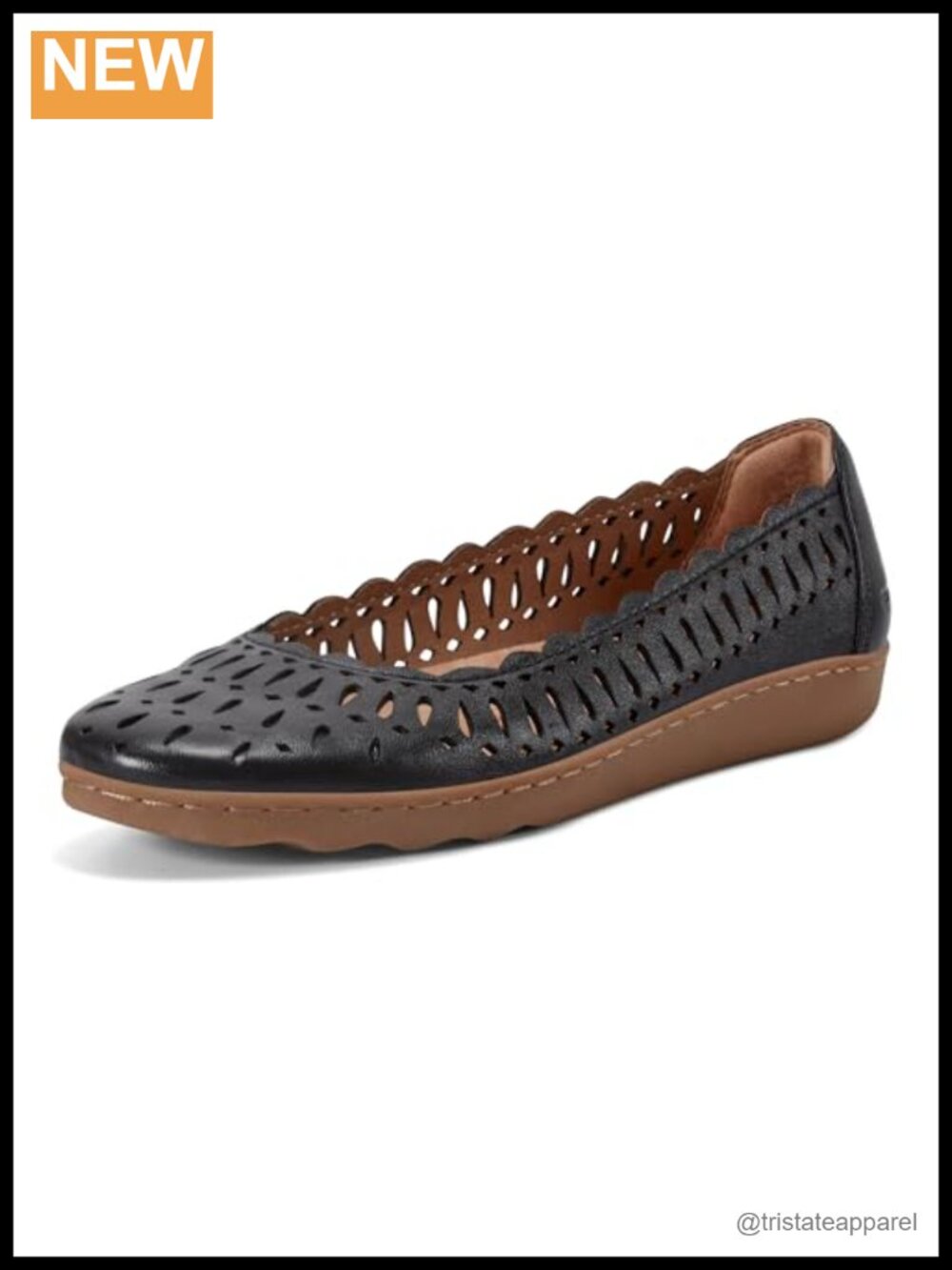 Earth Luna Women's Slip-On Flats Leather Cushioned Insole
